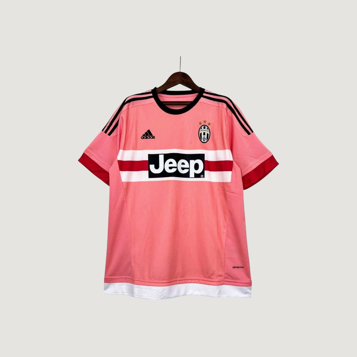 JUVENTUS - MAILLOT RÉTRO 2015/16 - ROSE, NOIR, BLANC
