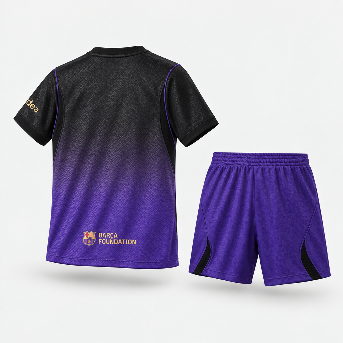 FC Barcelone – Ensemble Extérieur 26/27 Enfant – Noir / Violet dos 