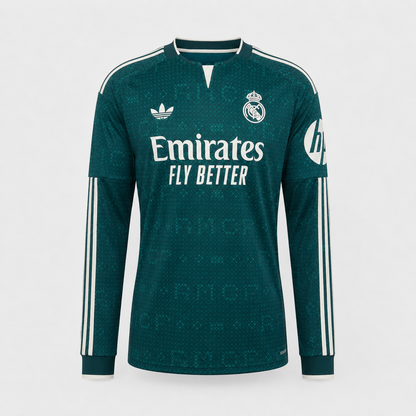 Real Madrid – Maillot Extérieur Manches Longues 26/27– Vert