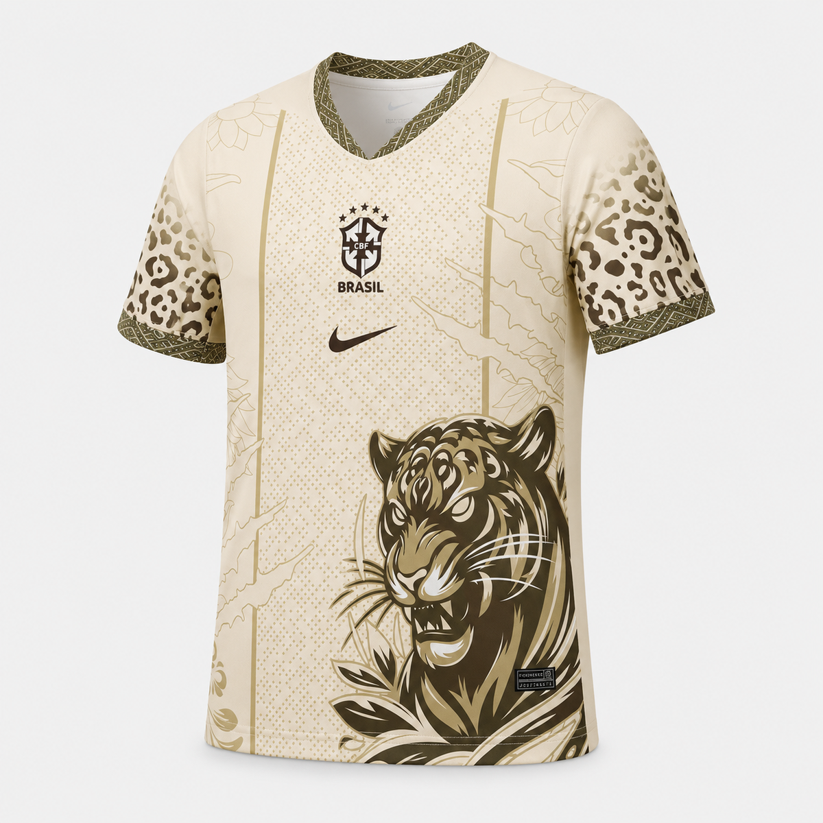 Maillot Brésil concept beige léopard 