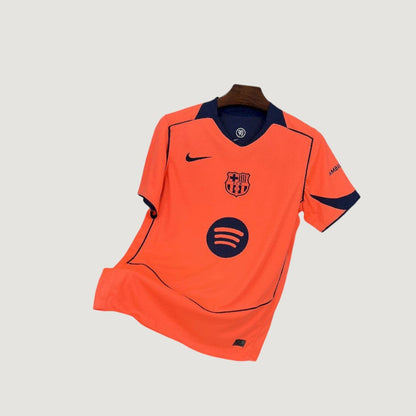 FC Barcelone – Maillot Extérieur 25/26 – Orange & Bleu Marine